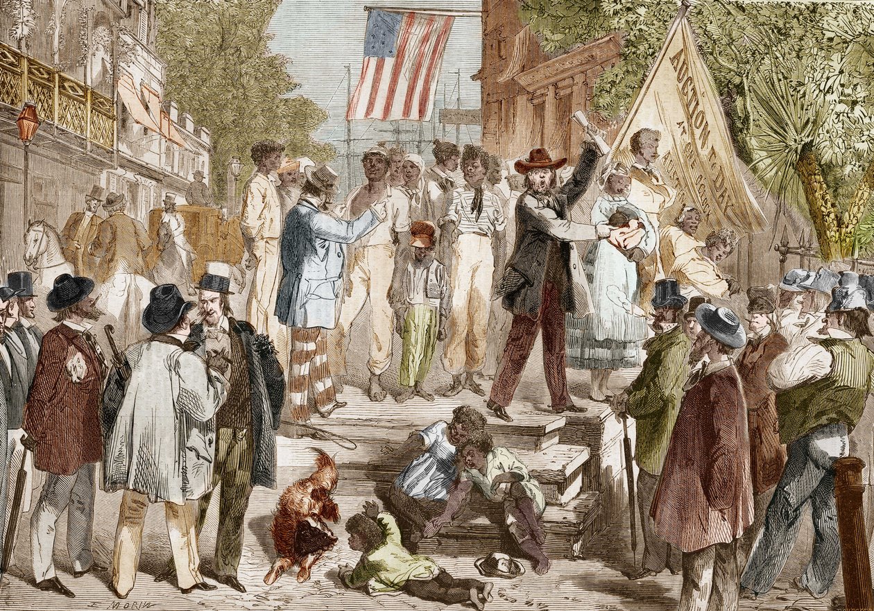 Slavenverkoop in Richmond in de Verenigde Staten in 1864 door Unknown artist
