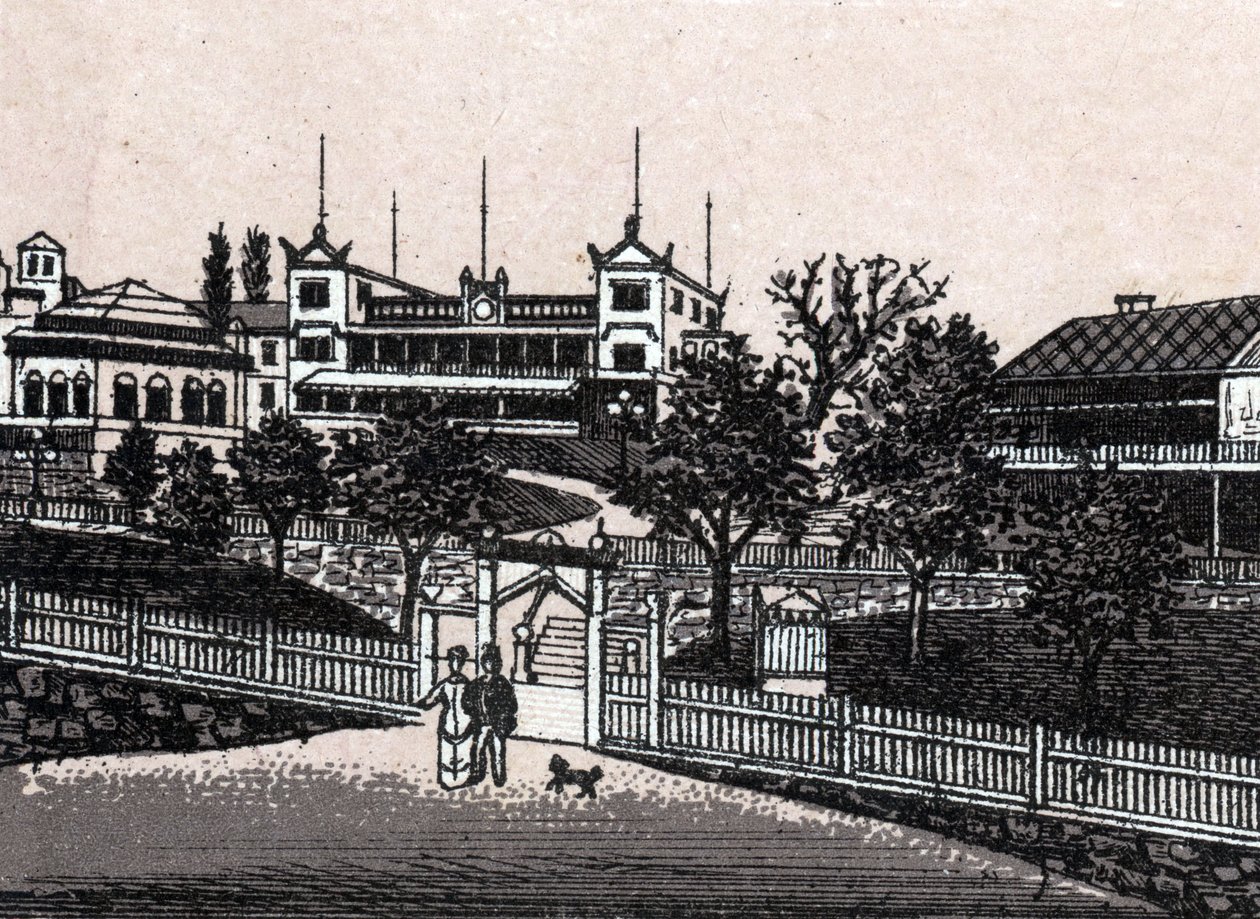 Stockholm, Zweden: uitzicht op Haselbacken door Unknown artist
