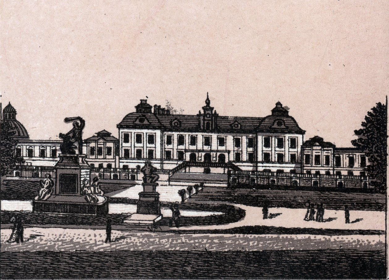 Stockholm, Zweden: uitzicht op het kasteel van Drottningholm in 