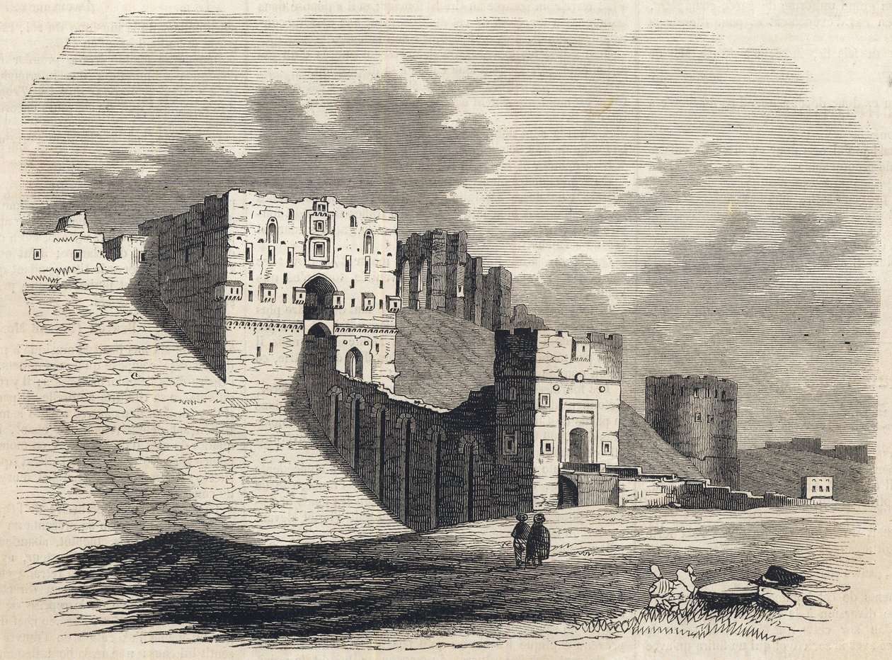 Syrië: de stad Aleppo in de 19e eeuw - Citadel - Aleppo in Syrië - 1864. door Unknown artist