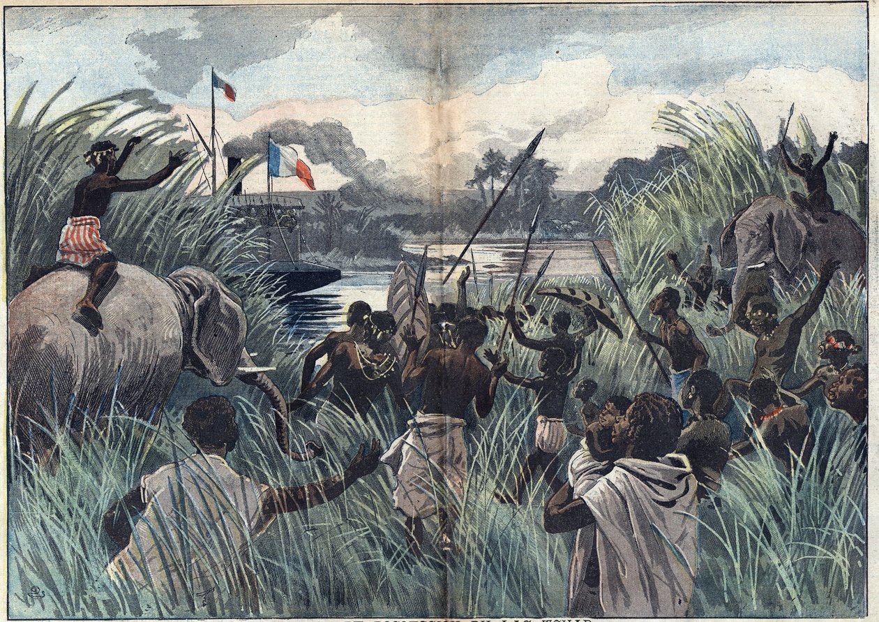 In bezit nemen van het Tsjaadmeer (Afrika) door Unknown artist