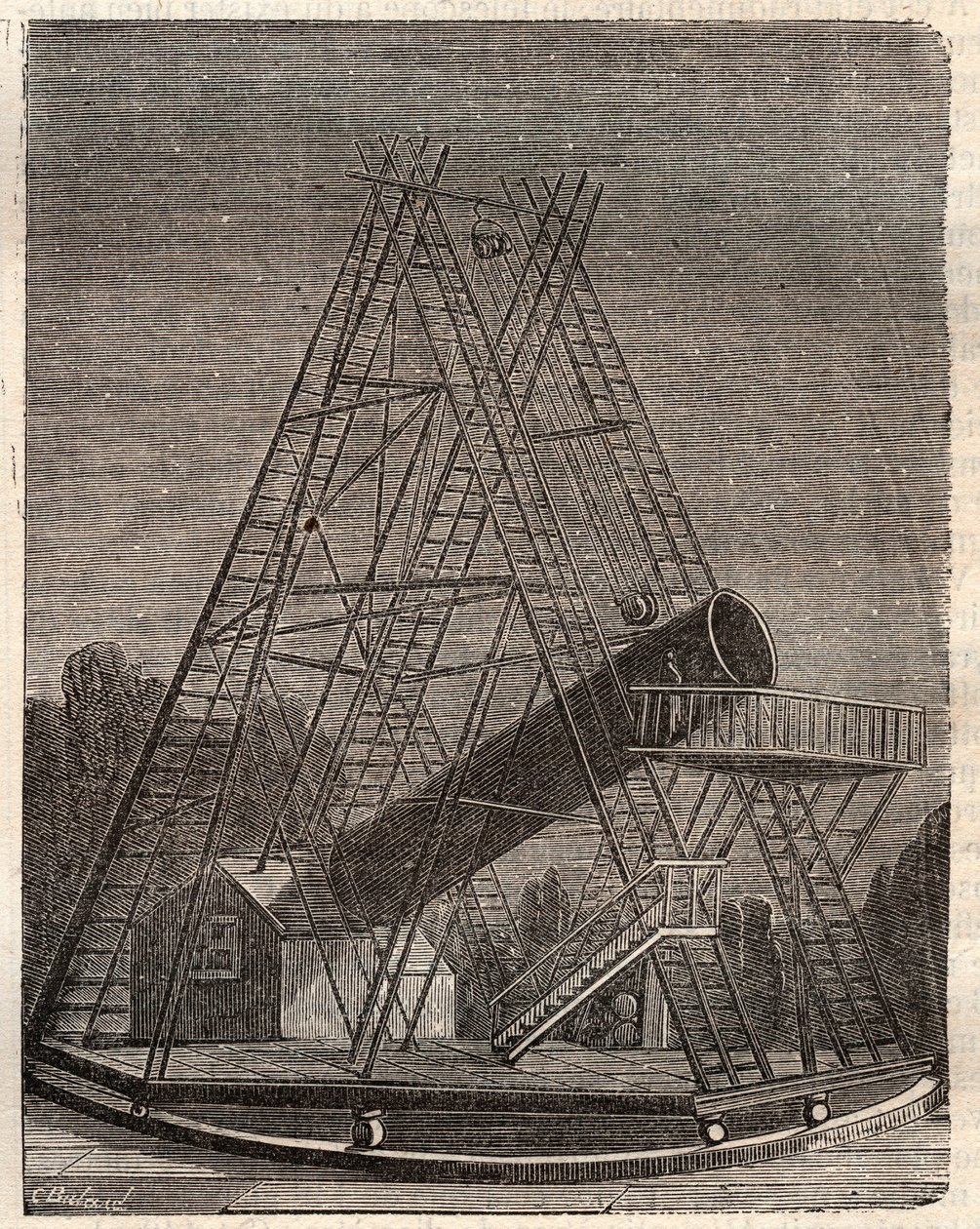 Telescoop van William Herschel door Unknown artist