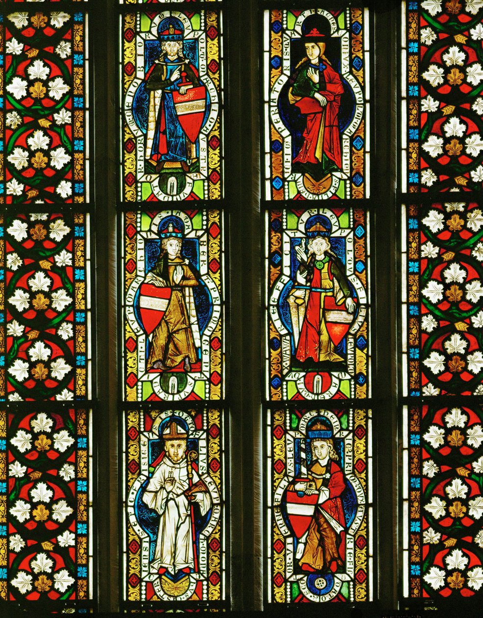 Het Babenberg-raam, ca. 1290 (gebrandschilderd glas) door Unknown Artist