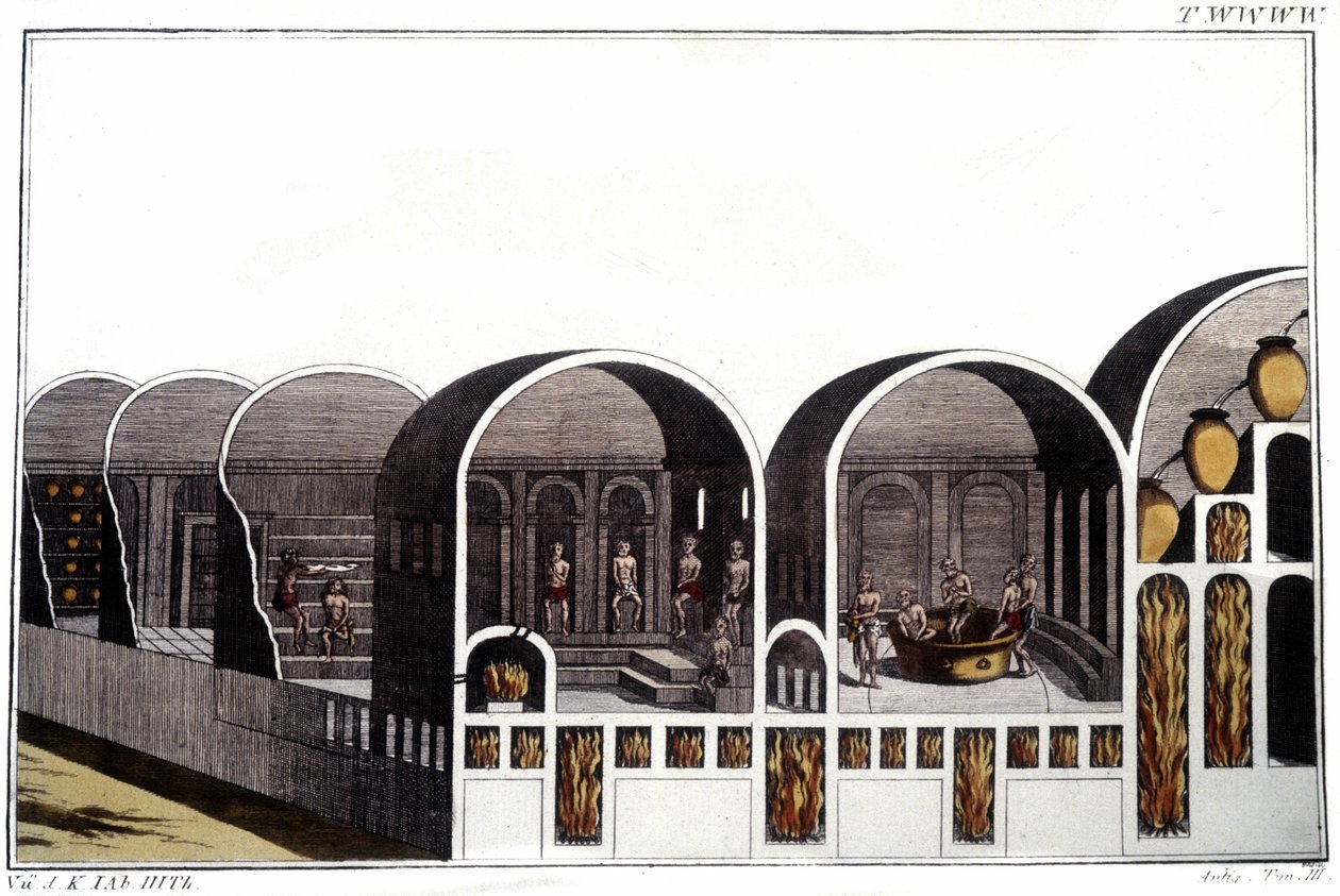 De Thermen van Caracalla in Rome door Unknown artist