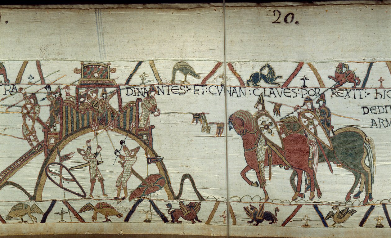 De hertog van Bretagne geeft de sleutels van de stad over aan de hertog van Normandië aan het einde van een speer door Unknown artist