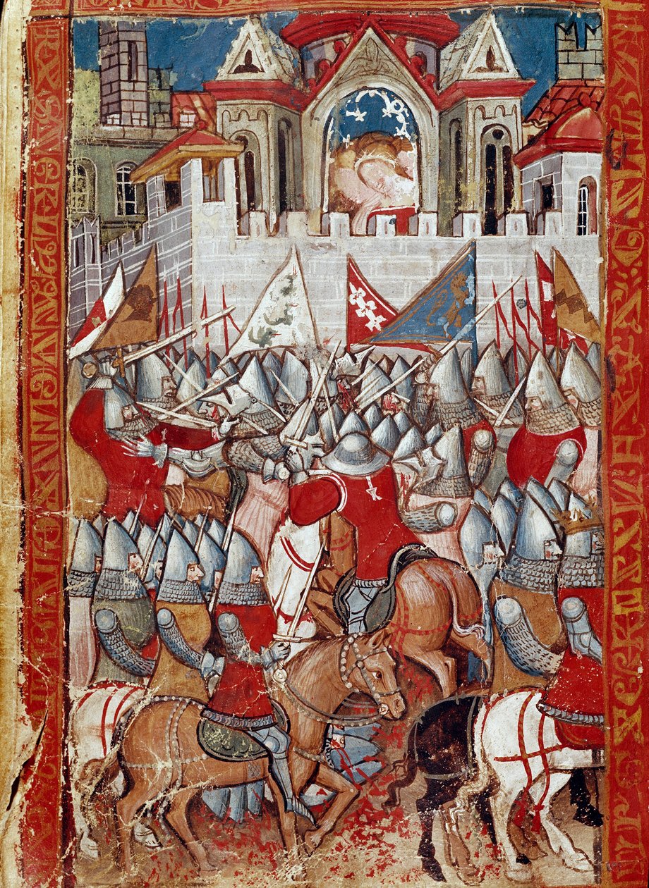 Het beleg van Pamplona in Spanje door Karel de Grote door Unknown artist