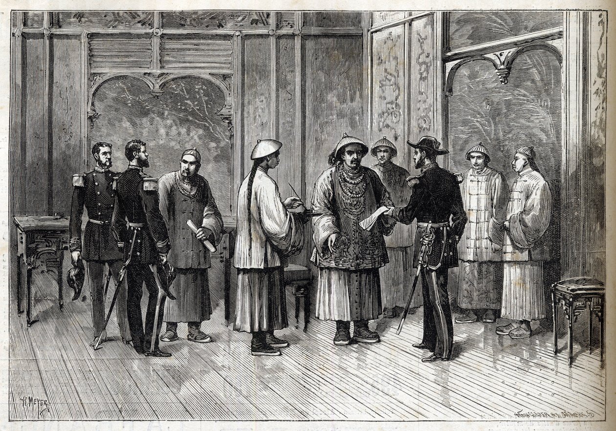 Het Tientsin-akkoord of Li-Fournier Conventie - Tientsin Overeenkomst - Li-Fournier Conventie - 11 mei door Unknown artist