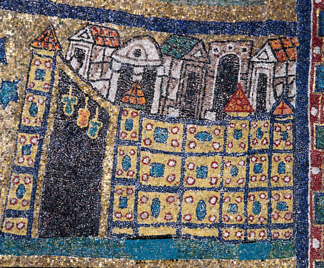Het visioen van het hemelse Jeruzalem (detail) door Unknown artist