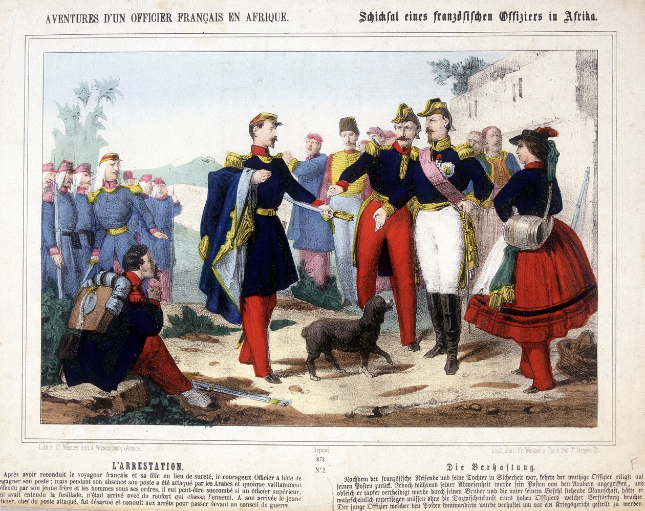 De avonturen van een Franse officier in Afrika door Unknown artist