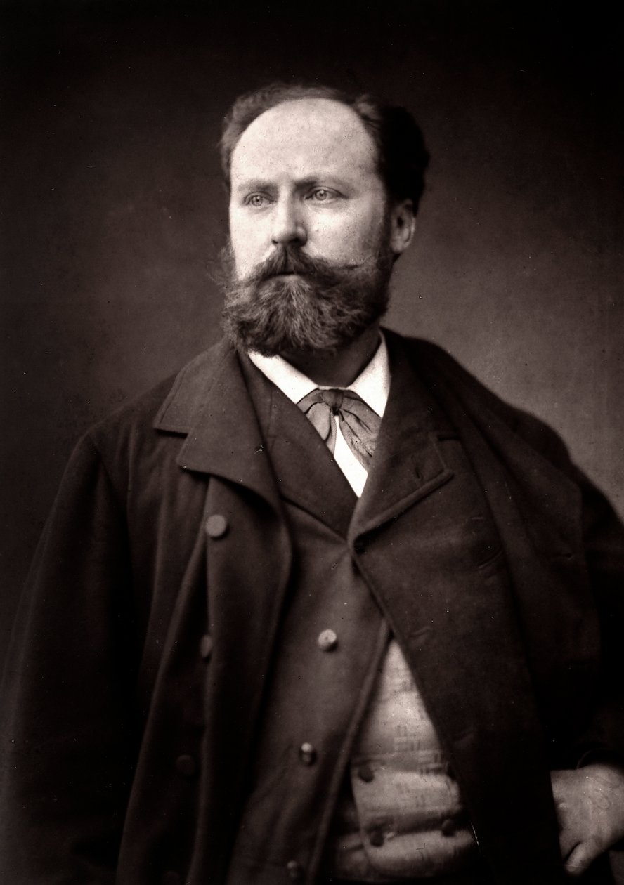 De kunstenaar Henri-Paul Motto gefotografeerd ter gelegenheid van de Salon van Parijs in 1881 door Unknown