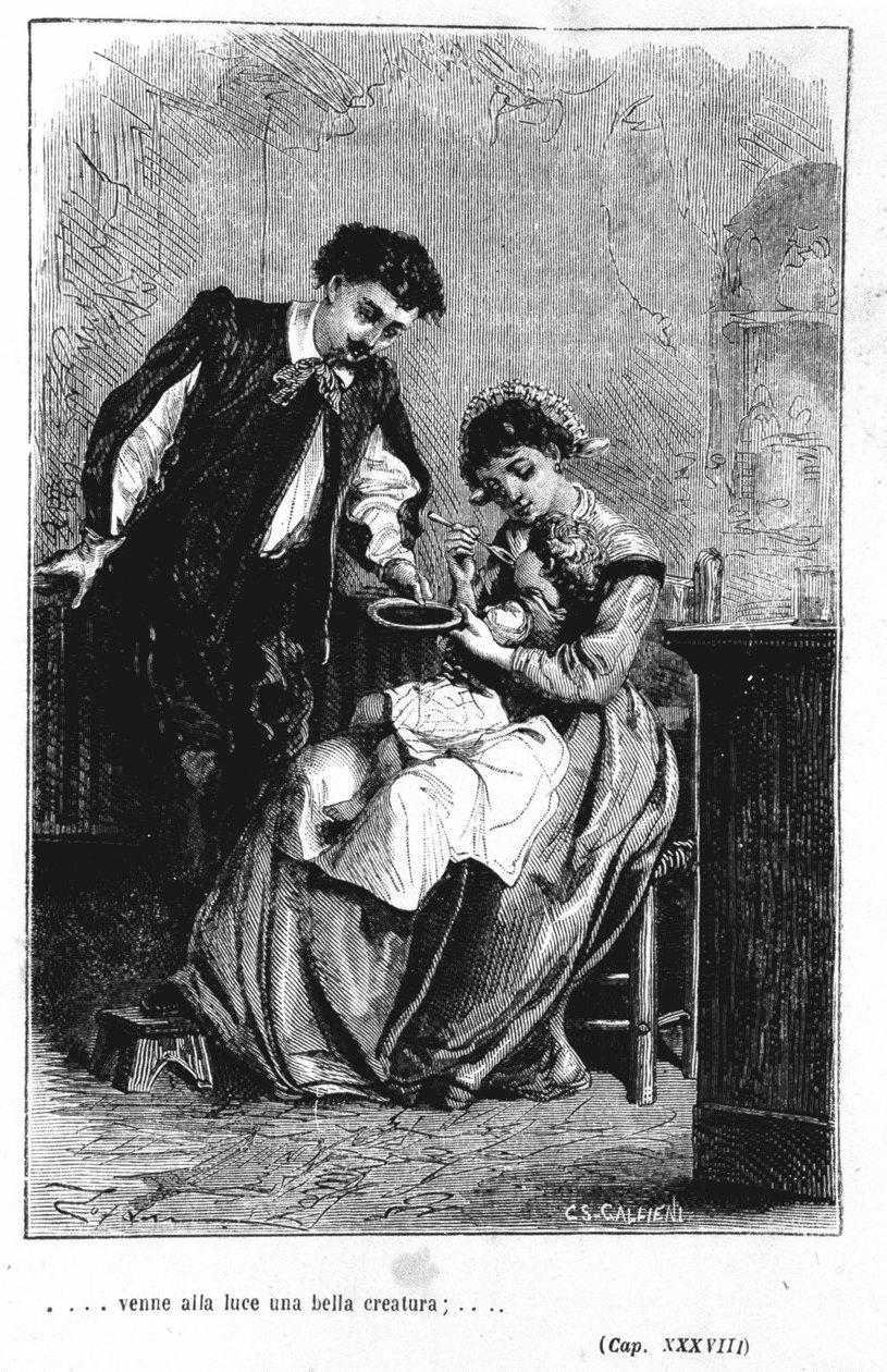 De geboorte van de zoon van Renzo en Lucia - in 