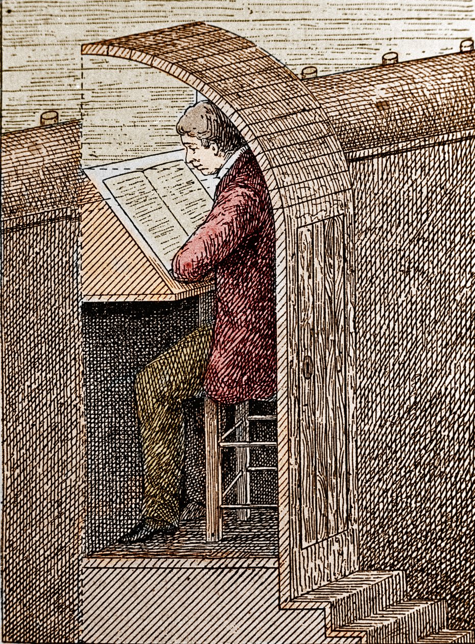 De souffleur in zijn hol (gravure uit de 19e eeuw) door Unknown artist