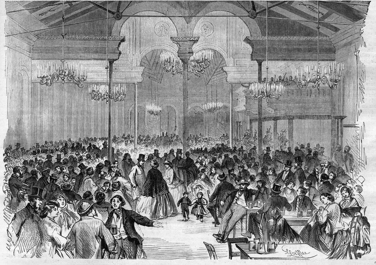 De brouwerijen van Berlijn: de brouwerij van Tivoli - Gravure in 