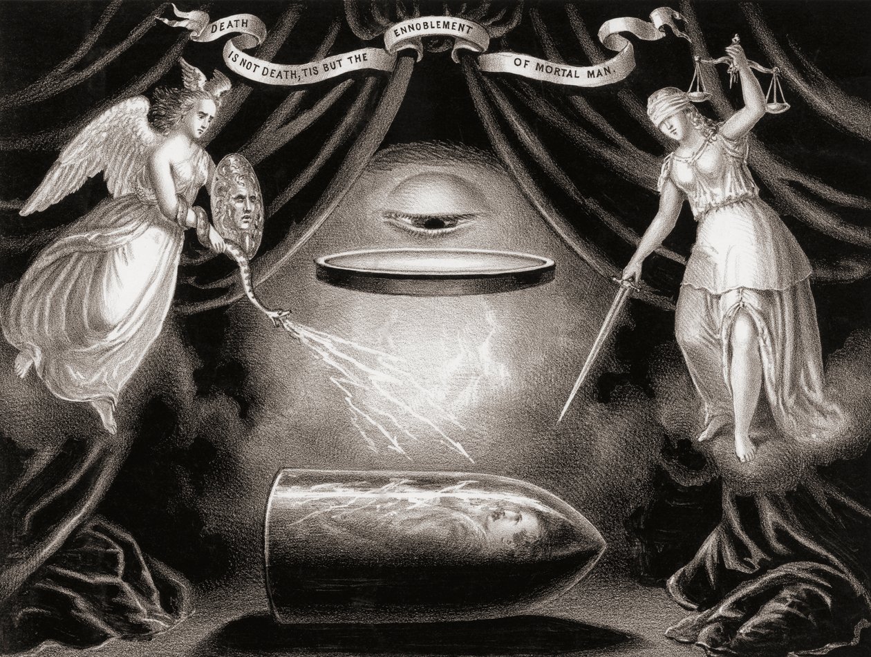 De kogel die Lincoln doodde (gravure) door Unknown artist