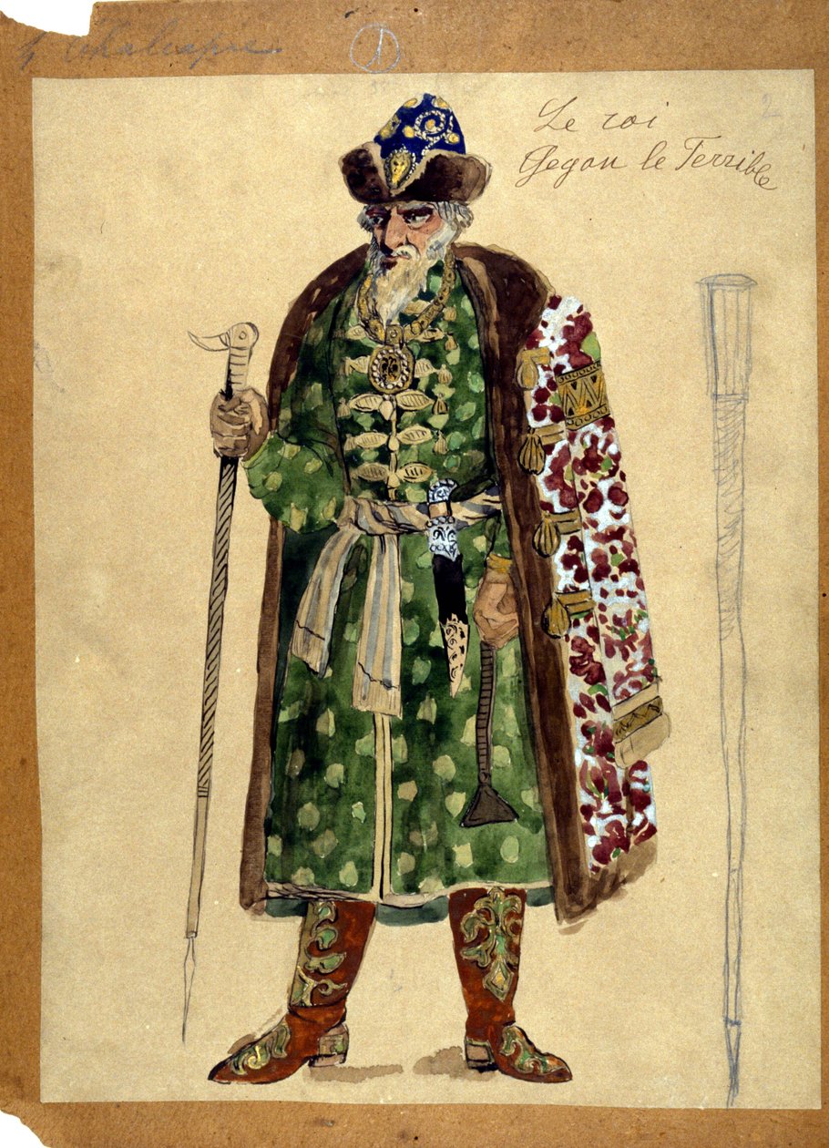 Het personage van de koning in de opera 