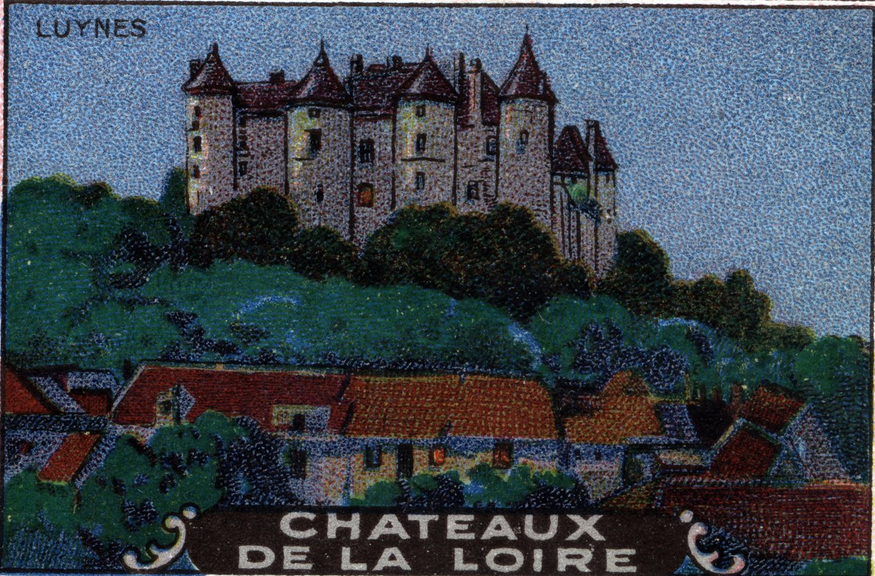 De kastelen van de Loire: het kasteel van Luynes , begin 20e eeuw (chromo) door Unknown Artist