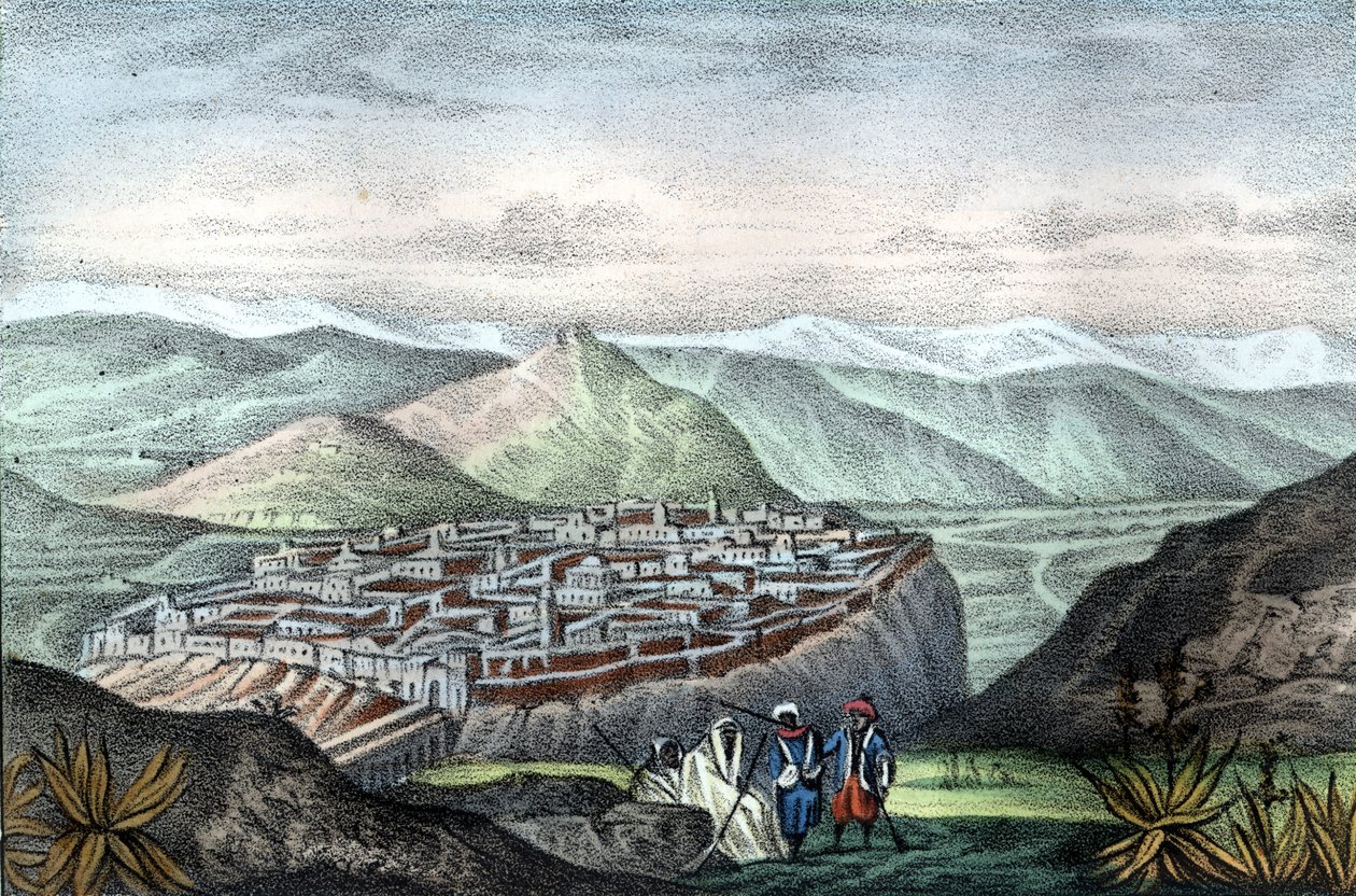 De stad Constantine in Algerije in 1840. in 