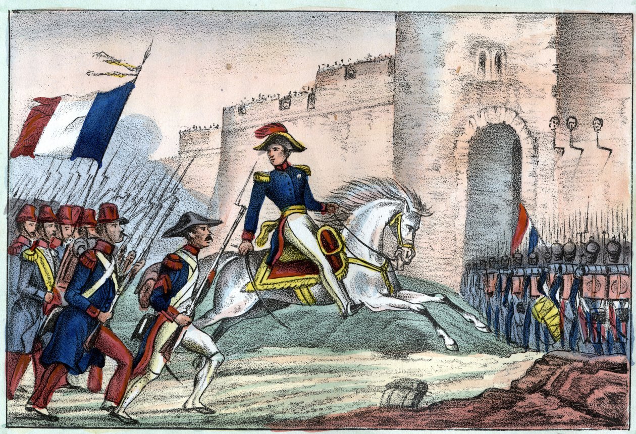 De intocht van het Franse leger in Algiers op 5 juli door Unknown artist