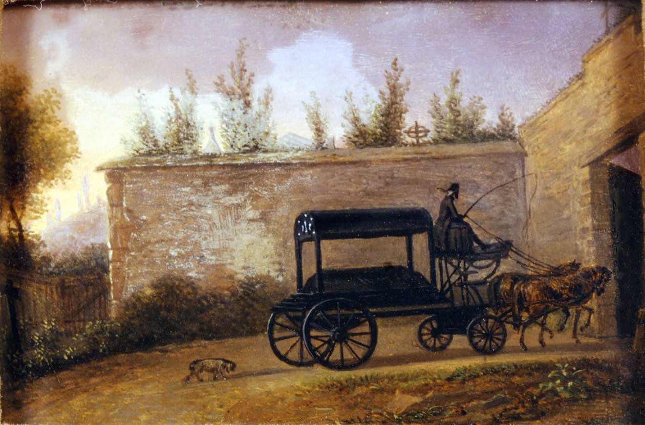 De begrafenis van de Oostenrijkse componist Wolfgang Amadeus Mozart (1756-1791) in Wenen. Anonieme schilderij. Museo della Scala van Milaan door Unknown artist