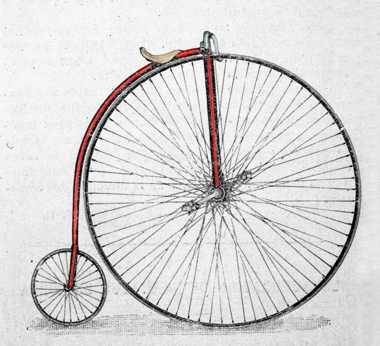 De grote fiets, of grand bi (grand-bi), werd uitgevonden tussen 1865 en 1870 door Unknown artist