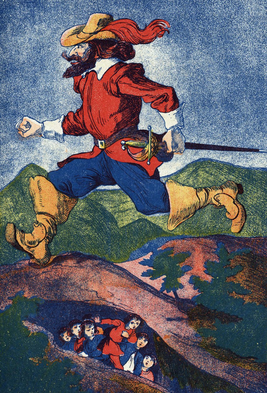 De oger zoekt naar kinderen. Illustratie voor 