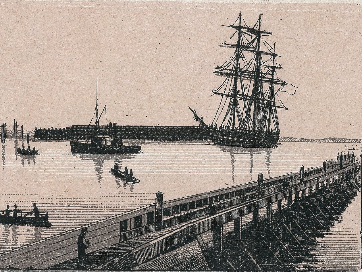 De haven van de stad Calais in 