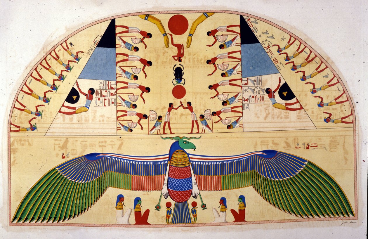 De geest van Chnuphis - in “Monumenten van Egypte en Boven-Nubië” door Ippolito Rosellini door Unknown artist