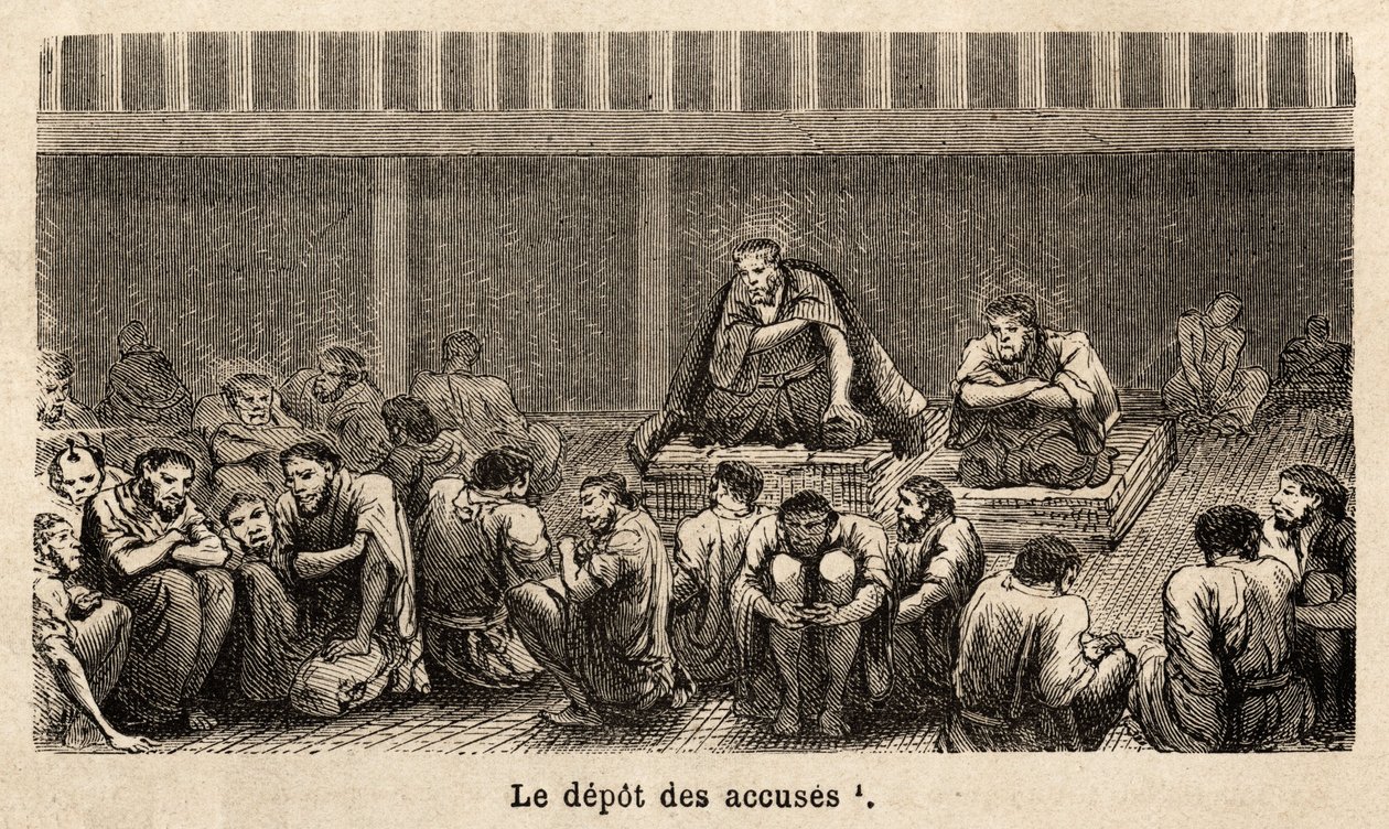 De stadia van gerechtigheid: het depot van de aanklachten door Unknown artist