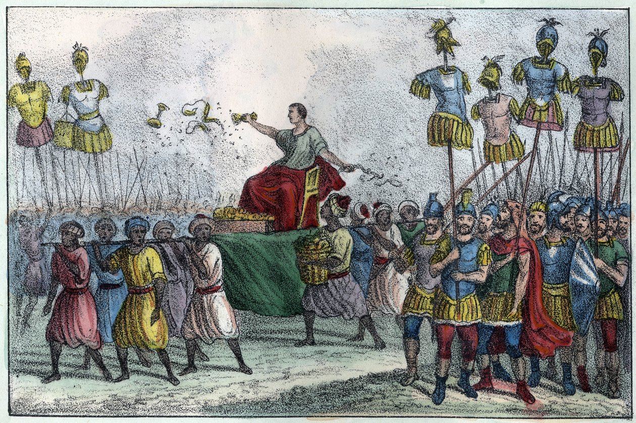 De triomf van Belisarius (v. 505-565), Byzantijnse generaal. Hij heroverde Noord-Afrika van de Vandalen in 533-534. In 