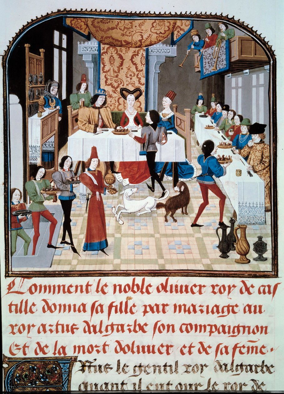 Het huwelijksbanket van de dochter van Olivier de Castille met Artus d