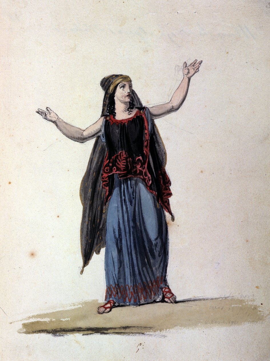 De heks Medea na de cyclus van de Argonauten. 19e-eeuwse tekening. door Unknown artist