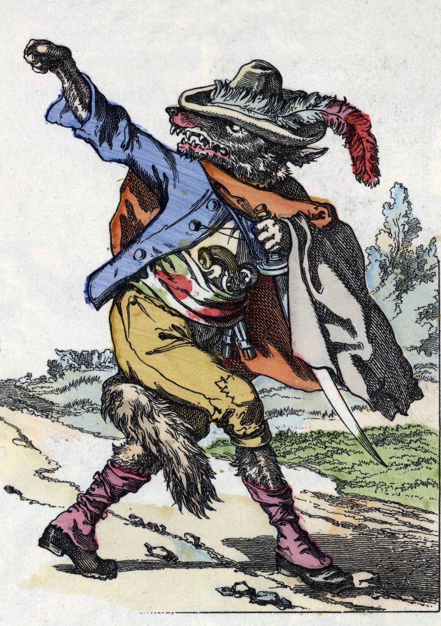 De wolf. Illustratie van het verhaal 