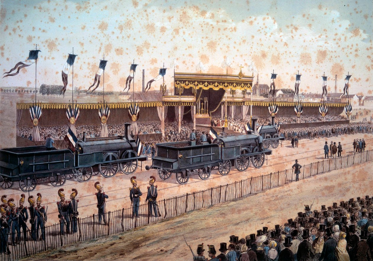 Transport: inhuldiging van de spoorlijn tussen Parijs en Straatsburg door Unknown artist