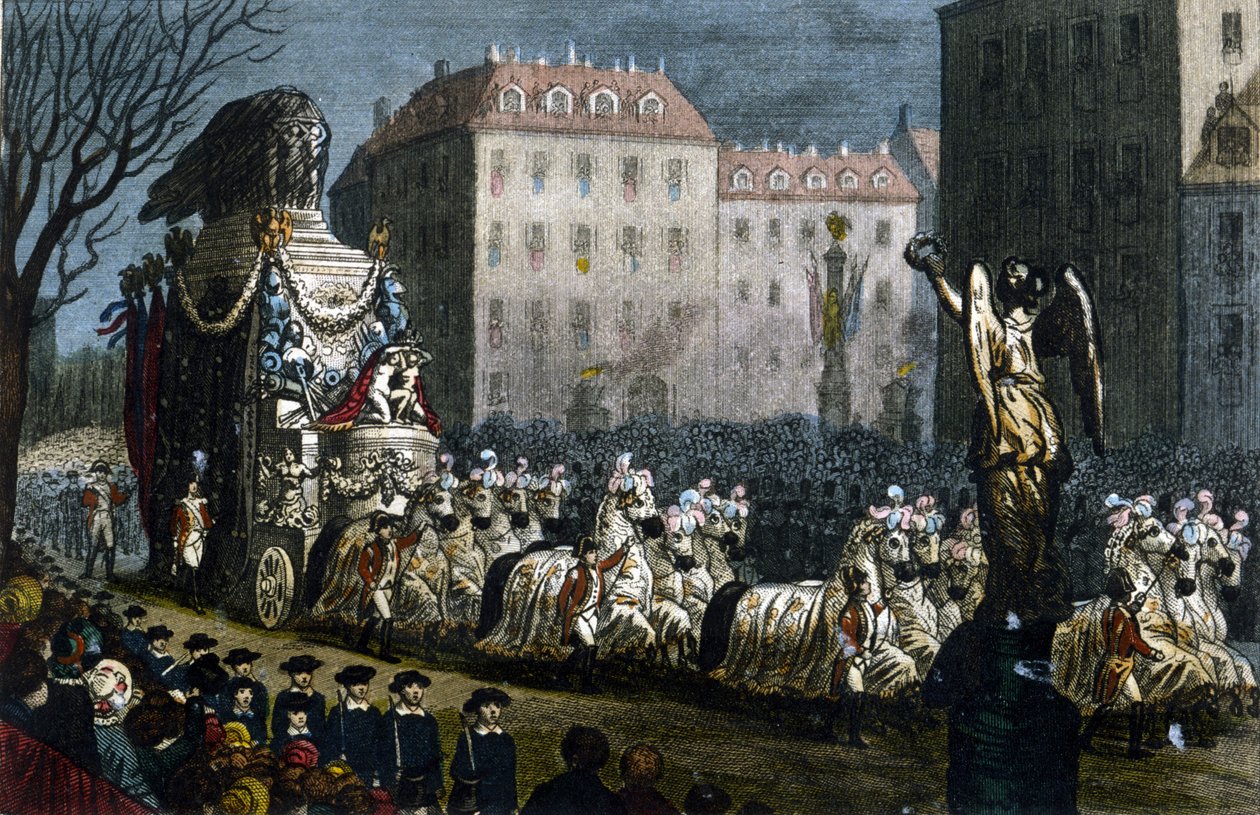 Transport van de as van Napoleon I (1769-1821) naar Courbevoie (Hauts-de-Seine), 15 december door Unknown artist