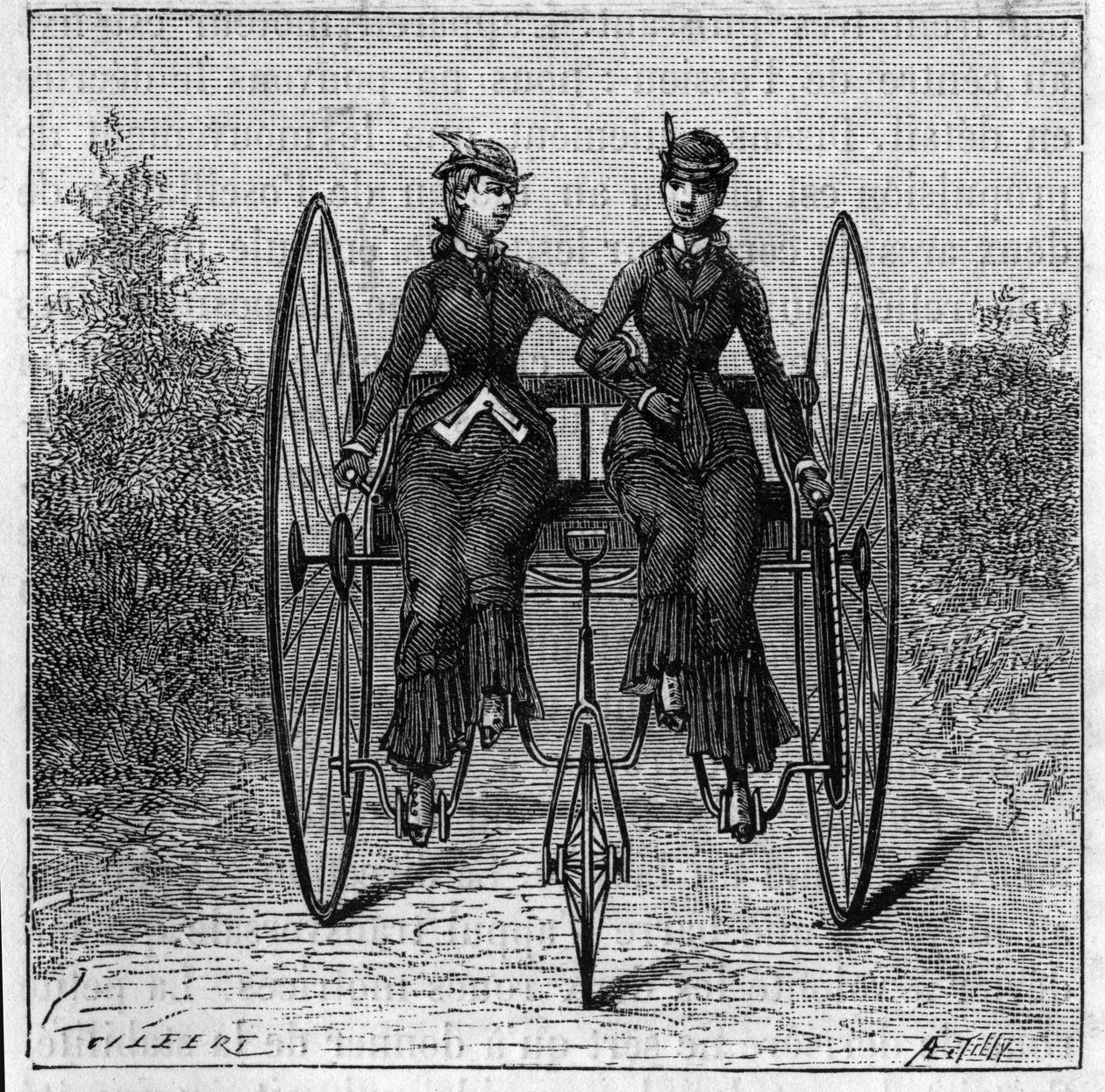 Driewielers op de Stanley Club-tentoonstelling in Londen, Engeland door Unknown artist