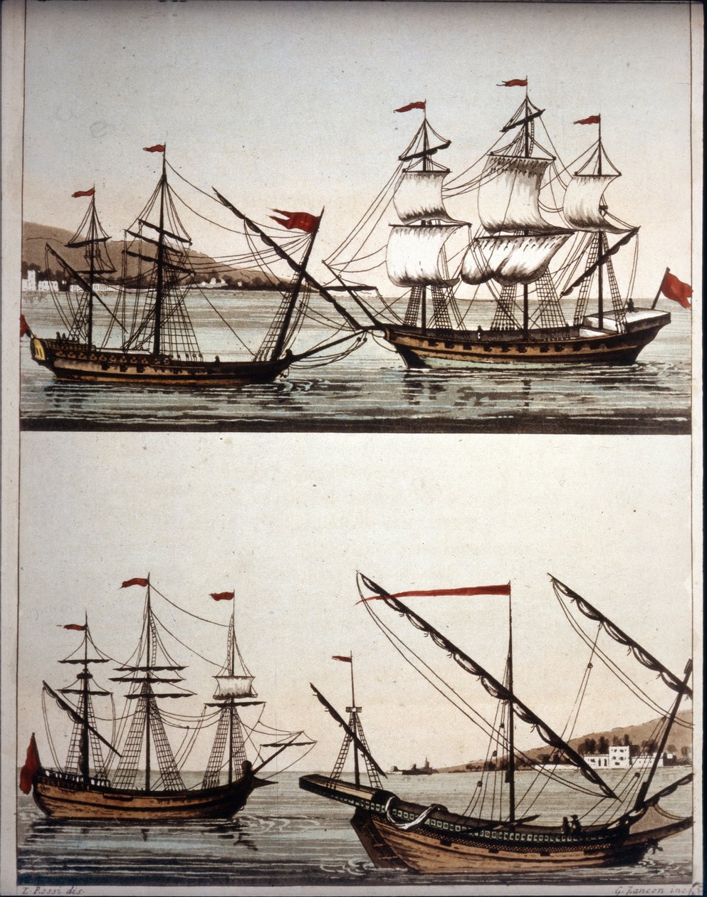 Typische boten van de barbaarse piraten, - in 