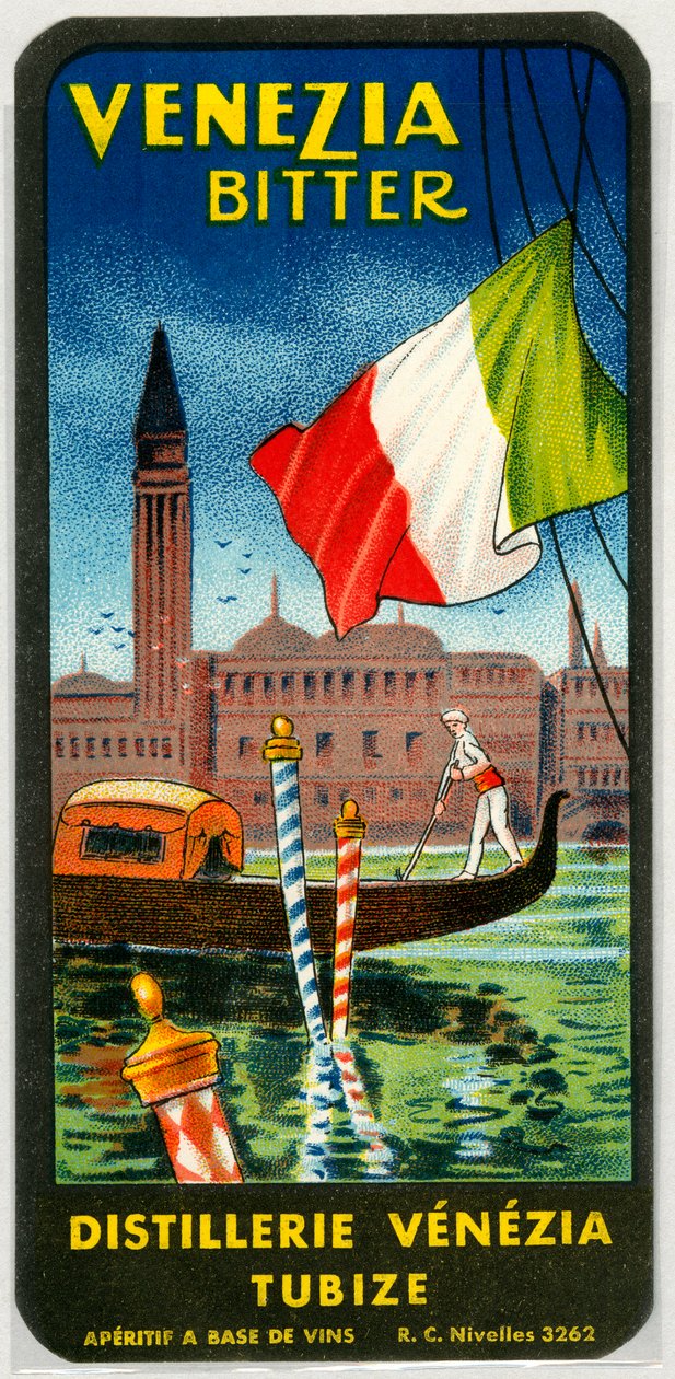 Venezia bitter alcohol advertentie (Chromolithografie eind 19e eeuw) door Unknown artist
