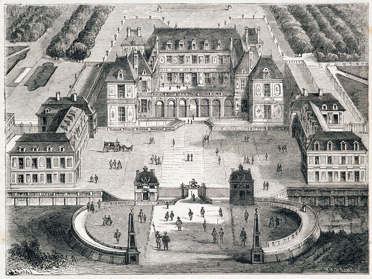Versailles onder Lodewijk XIII - gravure door Unknown artist