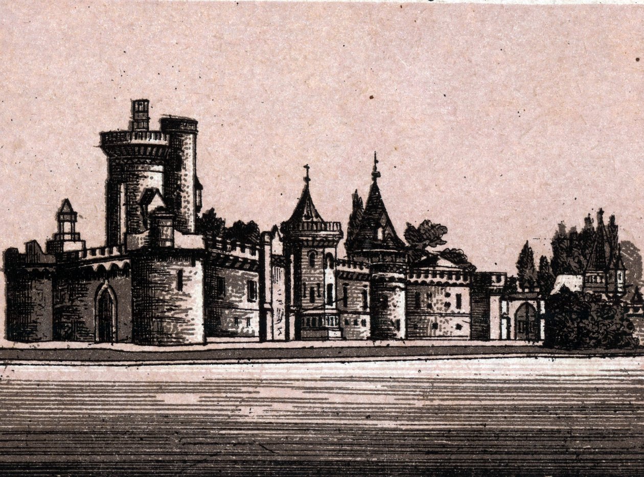 Wenen, Oostenrijk: uitzicht op het kasteel van Laxenburg (kasteel van Laxenburgh in Wenen). in 