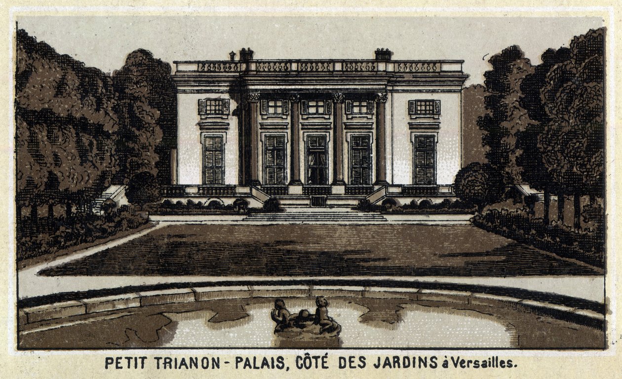 Zicht op de Peer Trianon in de tuinen van Versailles. door Unknown artist