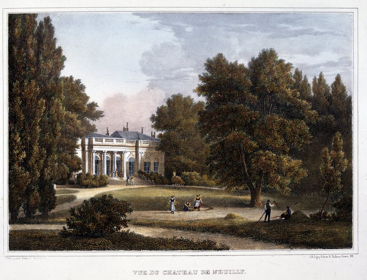 Uitzicht op het kasteel van Neuilly door Unknown artist