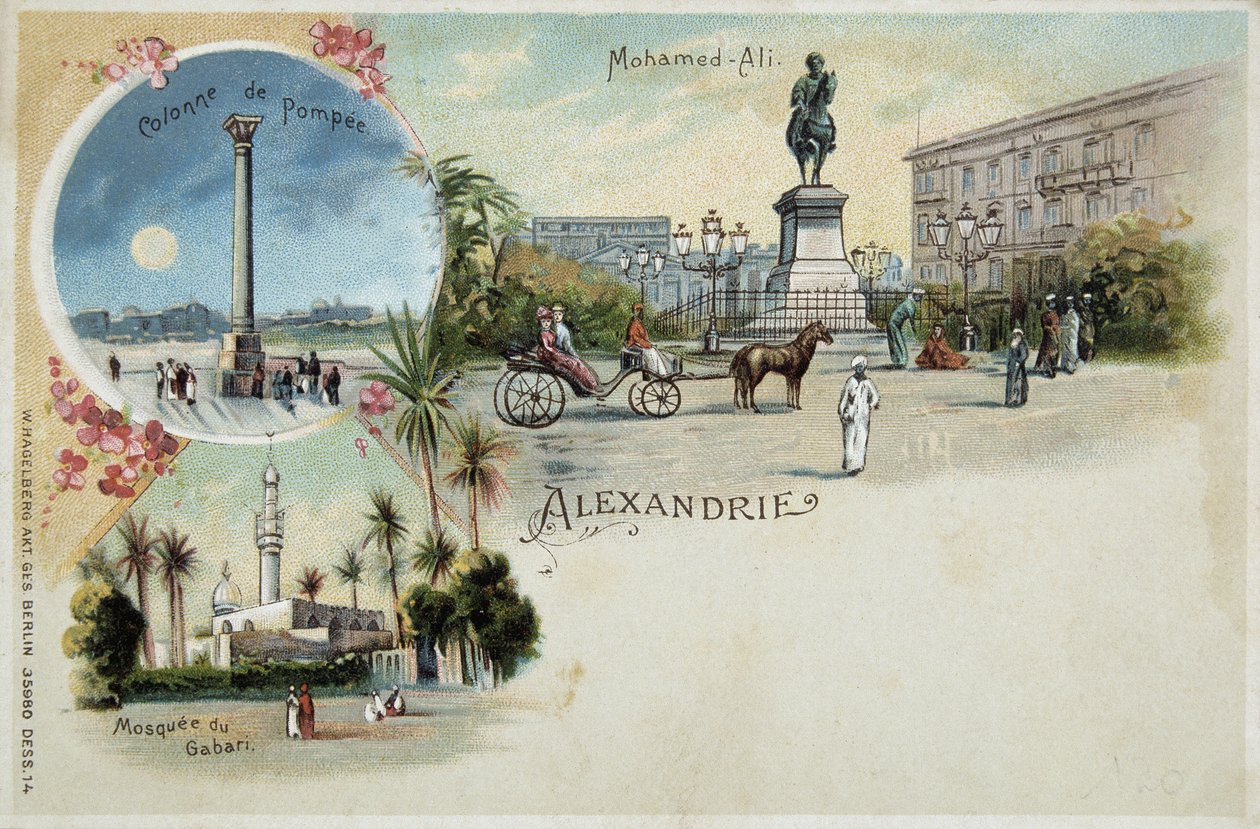 Gezichten van Alexandrië - ansichtkaart, eind 19e eeuw door Unknown artist