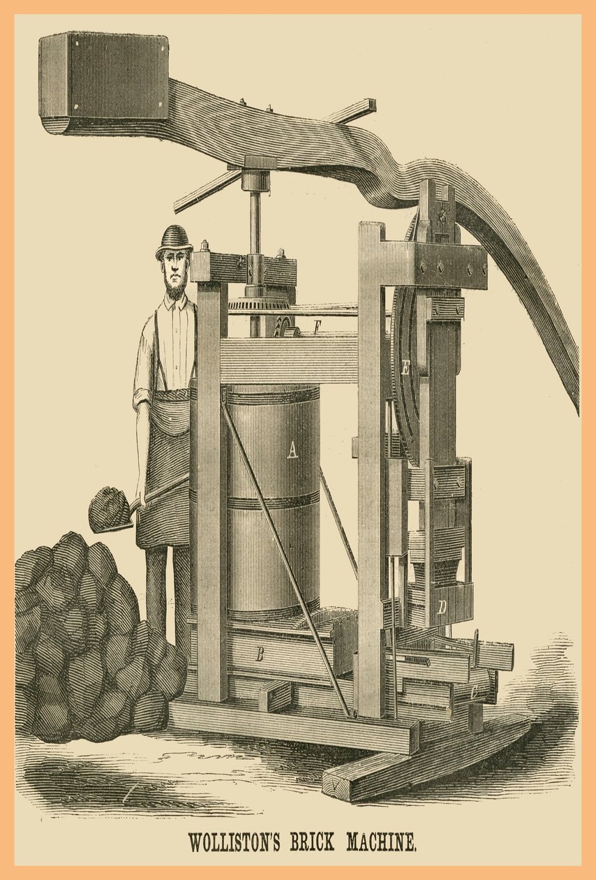 Wollistons Baksteenmachine door Unknown Artist