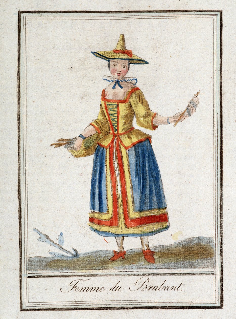 Vrouw uit Brabant (België) door Unknown artist