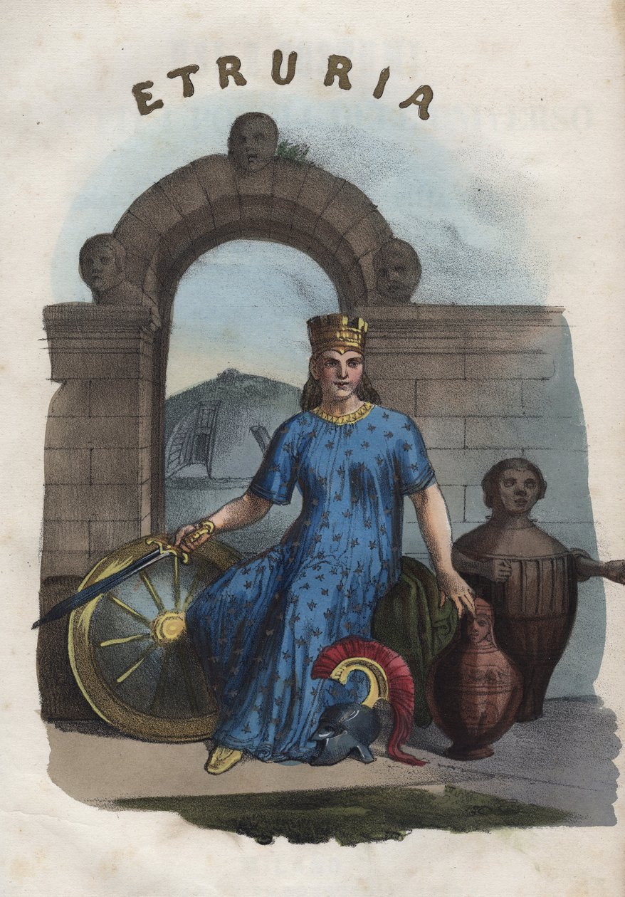 Allegorie van Etrurië - gravure uit 