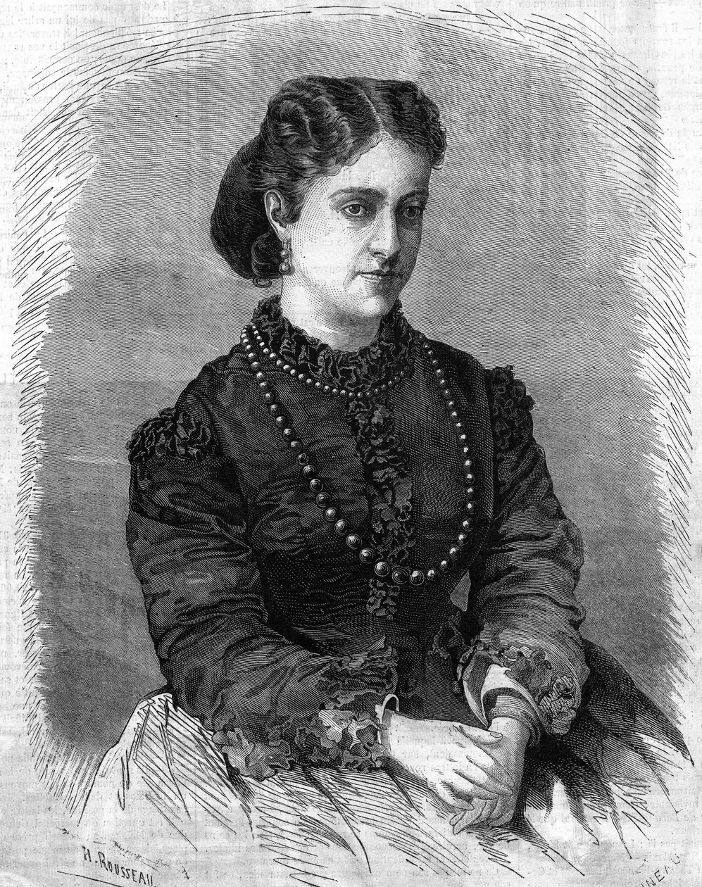 Portret van Adelina Patti. Italiaanse zangeres (1843-1919). door Unknown artist