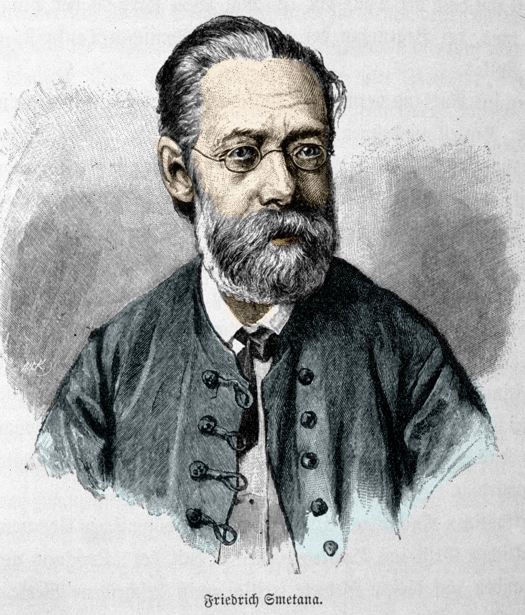 Portret van Bedrich Smetana (1824-1884), Tsjechisch componist en pianist. door Unknown artist