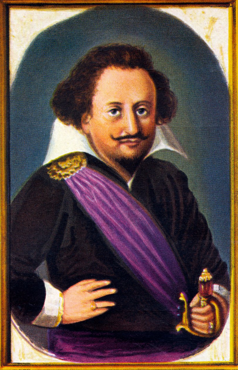 portret van Carl Gustaf Wrangel (chromnolithografie) door Unknown artist