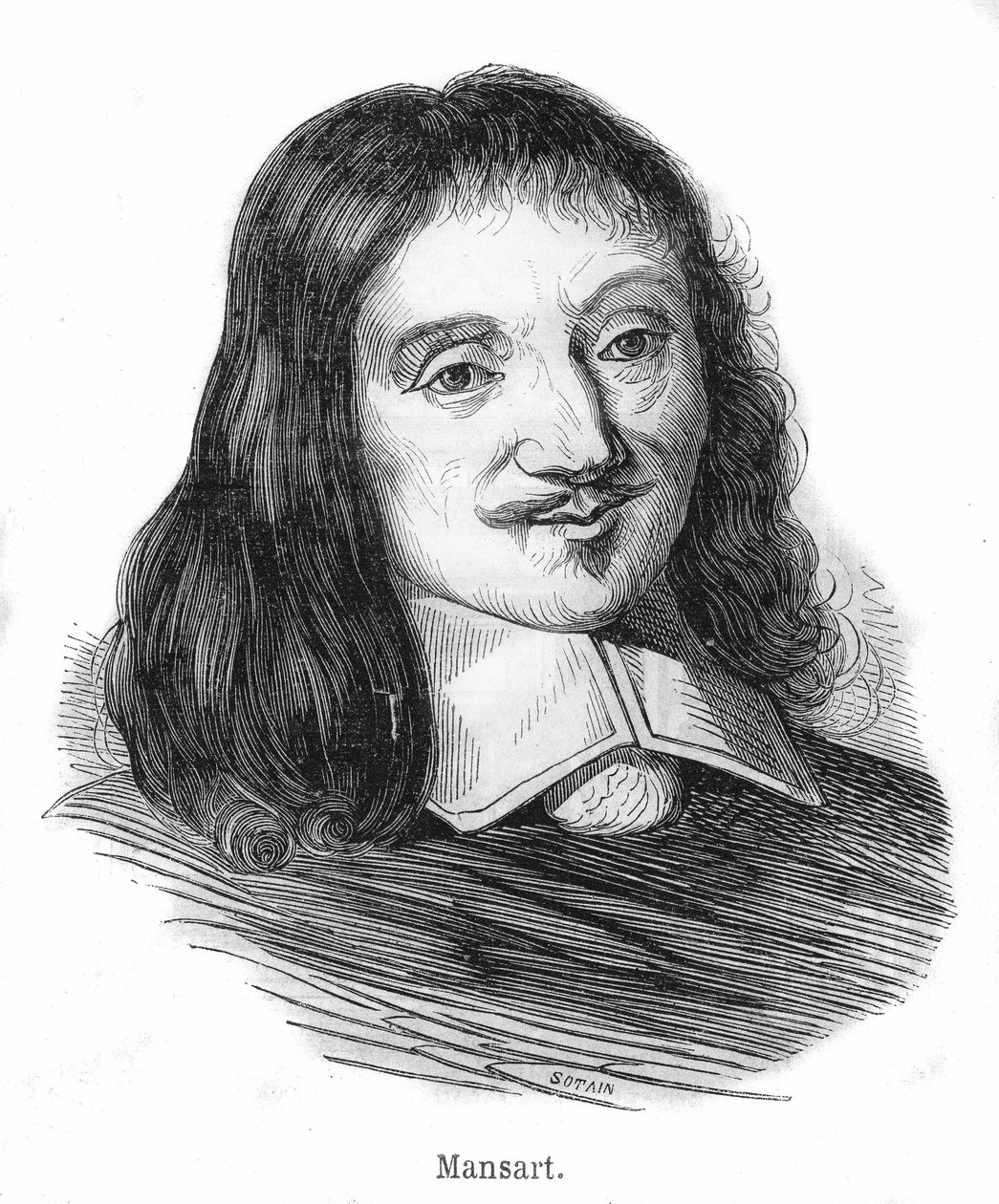 Portret van François Mansart (1598-1666), Franse architect. door Unknown artist