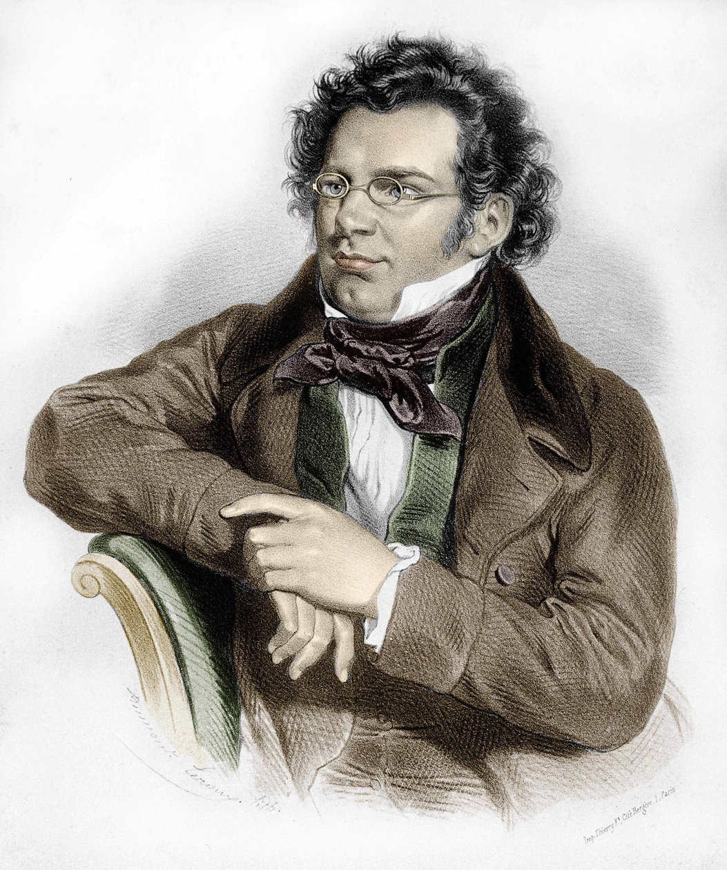 Portret van Franz Schubert (1797-1828), Oostenrijkse componist door Unknown artist